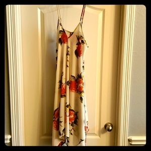 Floral dress with straps.